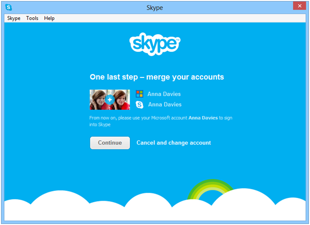 Zusammenführung von Windows Live Messenger und Skype bei der Anmeldung (Bild: Microsoft)